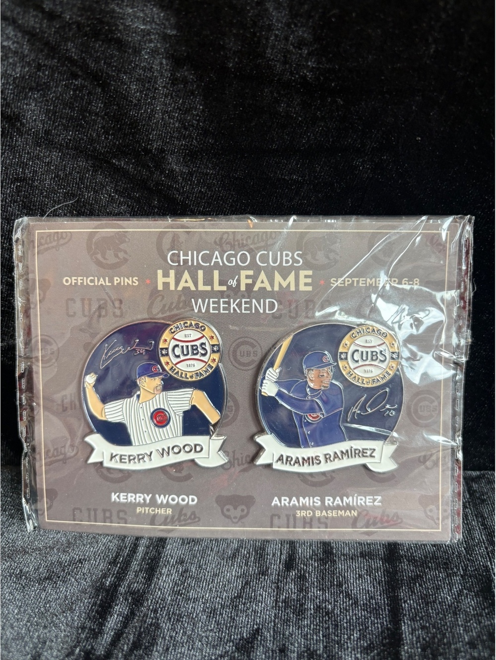 Chicago Cubs Hall of Fame Weekend Official Pins Set - Kerry Wood & Aramis Ramí
